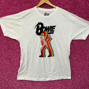 David Bowie Ziggy Stardust Rainbow Starman Rock Tee XL thumbnail 1