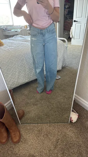 Hollister striped low rise jeans thumbnail 12