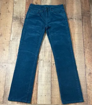 Patagonia Teal Blue Organic Cotton Corduroy Pants Women's 27 Short / 4 Straight thumbnail 1