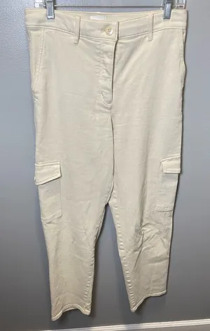 Aritzia Wilfred Women's Cream Modern Cargo‎ Pants Size 6 thumbnail 1