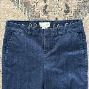 Kate Spade Women's Dark Denim Ooh Lala Broome Street Wide Leg Capri Jeans Sz 28 thumbnail 2