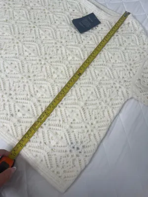 Universal Threads Ivory Crochet Knit Sweater Boho Cottagecore Soft Girl Top Sz M thumbnail 6