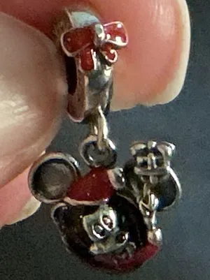 Pandora Disney Parks Minnie Mouse Dangle Charm S925 ALE Sterling Silver thumbnail 1