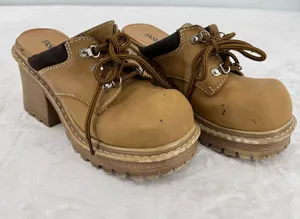 Y2K Work Boot Clogs Mules Chunky Lug Sole Platform 90s Hiker Vintage High Heel 7 thumbnail 1