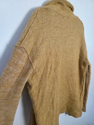 Cynthia Rowley Wool Blend Cardigan Shawl Collar Sweater Golden Mustard Small thumbnail 9