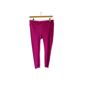 Athleta Pink Laser Cut 7/8 Leggings Size Small Hidden Zip Pocket Athletic Yoga thumbnail 2