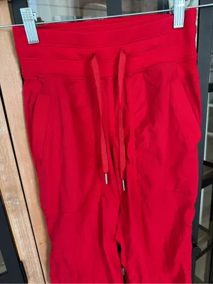 Lululemon Dance Studio Mid-Rise Pants joggers Hot Heat short petite drawstring thumbnail 6