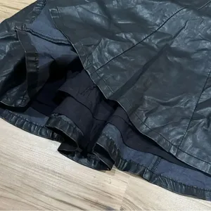 Free People Vegan Leather Paneled Mini Skirt Black Women’s 2 thumbnail 3