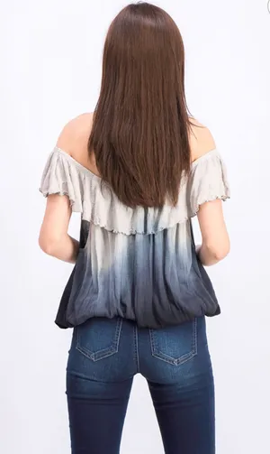 Women's Cora Lee Off The Shoulder Top, Night Fall Combo thumbnail 4