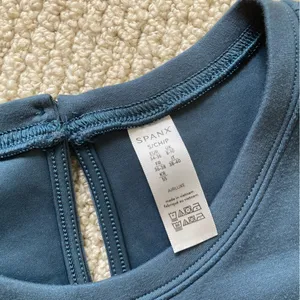 Spanx Airluxe Romper Short Romper Blue Size Small Short Sleeve Shorts GUC thumbnail 4