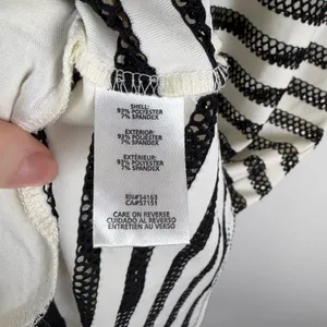 Calvin Klein Striped Mesh‎ Dress Cover Up L/XL Lightweight Sheer Nautical Resort thumbnail 11