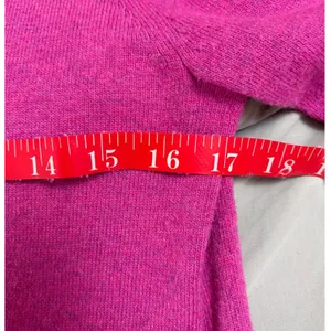 J.Crew Teddie Sweater Small Magenta Pink Cotton Wool‎ Blend Crewneck Pullover thumbnail 4