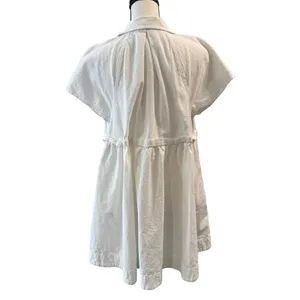 Free People Women’s White Button Up Shirt Dress Size L thumbnail 2