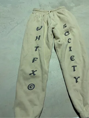 White fox Society Cream Sweatpants joggers XS thumbnail 5