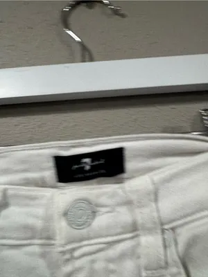 $225 Retail 7FAMK Womems White Metallic Skinny thumbnail 5