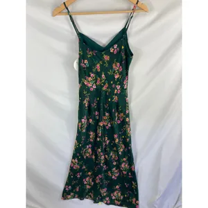 NWT Lost + Wander Sarah Floral Print Midi Slipdress Green Size Medium thumbnail 8