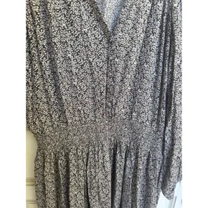 Faherty Womens Floral Print Long Sleeve Smocked Waist V Neck Mini‎ Dress Size XL thumbnail 11