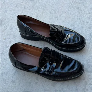 Franco Sarto Glossy Black Women's Cassandra Loafers thumbnail 3
