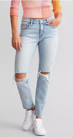 BKE Charlie Mid-Rise Mom Jeans thumbnail 1