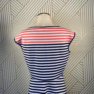 Draper James Stripe Ponte‎ A-Line Dress Navy Coral thumbnail 9