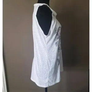 River Island Sleeveless T-Shirt White with Leopard Design Size 14 - New No Tags thumbnail 4