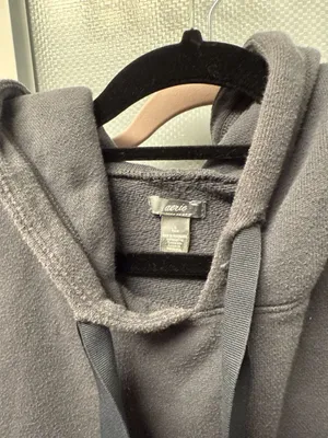 Aerie Charcoal Gray Side Zip Over-Sized Travel Hoodie thumbnail 2