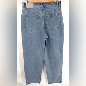 Everlane women’s the way high wide leg light wash denim jean size 26 thumbnail 4