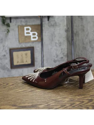 A New Day Womens Serafina Heels Rhinestone 94661788 Burgundy Red 10M thumbnail 2