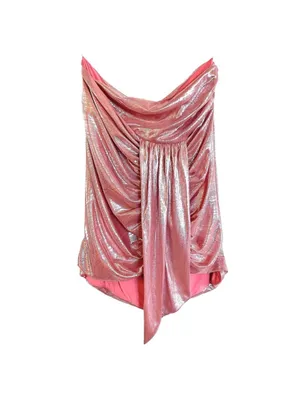 House of CB Shahja Metallic Rose Ruched Tie-Front Mini Skirt thumbnail 13