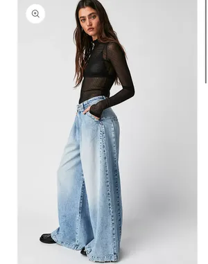 Free People We The Free Equinox Denim Trousers thumbnail 4