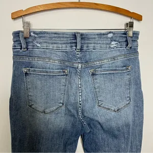 Kancan high‎ rise super flare jeans raw hem women’s size 30 trendy distressed thumbnail 5