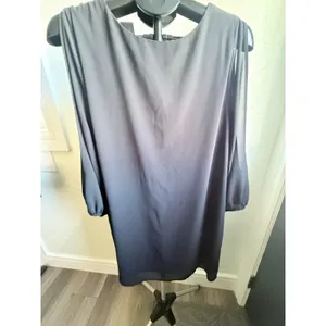 Lulus Shifting Dears Black Split Long Sleeve Cold Shoulder Mini Dress Size M thumbnail 3