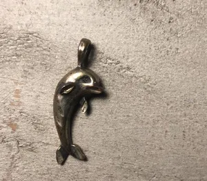 Silver 1” Dolphin Charm thumbnail 2