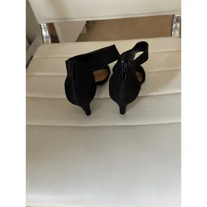 Style & Co Paycee Black Faux Suede‎ Kitten Heel Ankle Strap Sandals Womens 5M thumbnail 6