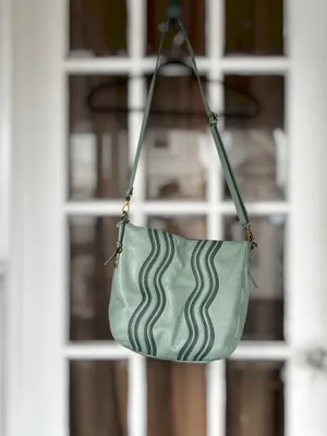 Fossil Jolie Hobo Crossbody Bag One Size Sage Green Cow Hide Leather Boho thumbnail 13