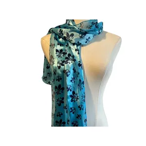New Orleans Saints Scarf Lot of 2 Blue White Black fleur Del Lis Silk Feel Sport thumbnail 3