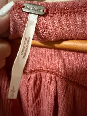 Free People Long Sleeve Henley Top - Dusty Rose thumbnail 2