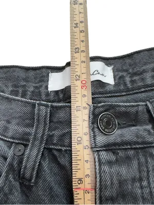 KanCan Women’s 7/27 Black Distressed High Rise Wide Leg Button Fly Denim Jeans thumbnail 9
