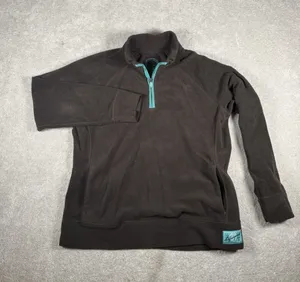 Life Is‎ Good Jacket Womens Large Brown 1/4 Zip Fleece Relaxed Fit Casual Cozy thumbnail 1