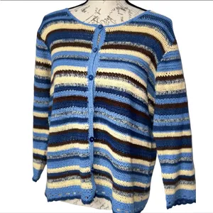 Liz Claiborne Vintage Top Knit Cardigan Button Down Sweater thumbnail 2