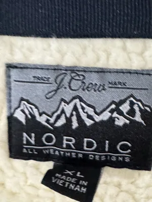 J.Crew Nordic Fleece Full Zip Jacket Size XL White Polartec thumbnail 2