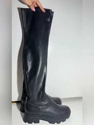 NWOT OpenEdit Women’s Black Lug-Sole Platform Boots thumbnail 14