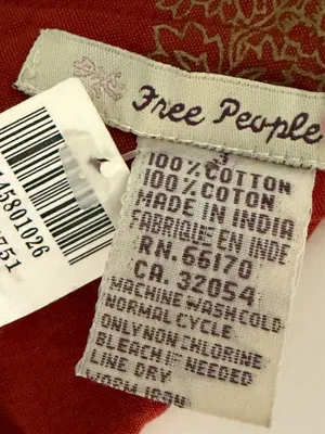 Free People Rust Orange Midi w/Gold Motifs & Fringe thumbnail 4