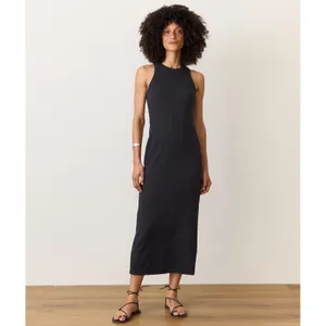 Marine Layer Lexi Rib Sun-In Dress Black Ribbed Midi XS Sleeveless Racerback‎ thumbnail 2