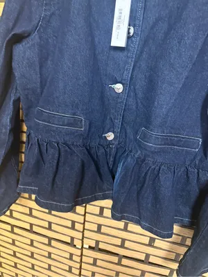 Steve Madden denim peplum jacket size large thumbnail 3