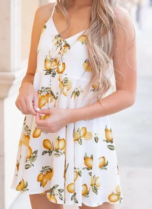 ✨HP✨French Lemon Dress✨ White Size M thumbnail 1