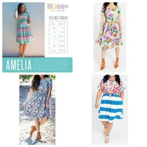 LuLaRoe Amelia Dress - Size L - GUC thumbnail 3