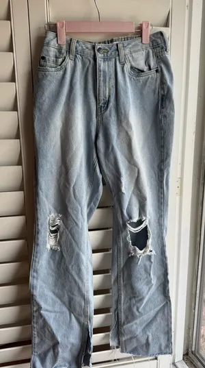 Avec Les Filles Light Blue Denim high rise jeans sz 27 thumbnail 1