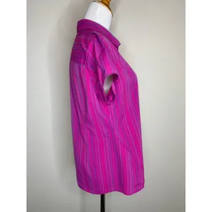 Mountain Hardwear Pink Striped Gorpcore Hiking Shirt Sz 10 thumbnail 4