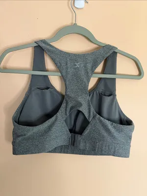 Gray Racerback Sports Bra - Women's Intimates thumbnail 4